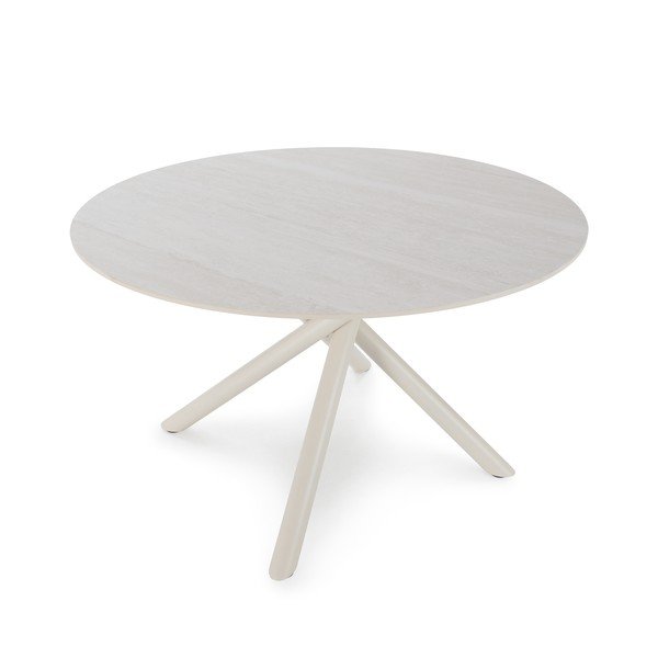 Iš keraminės plokštės apvalios formos valgomojo stalas ø 119,5 cm Talia – Marckeric-image-2