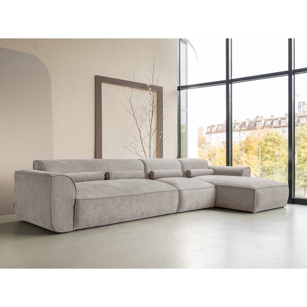 Kampinė sofa smėlio spalvos (su dešiniuoju kampu) Flex Felix – Miuform-image-3