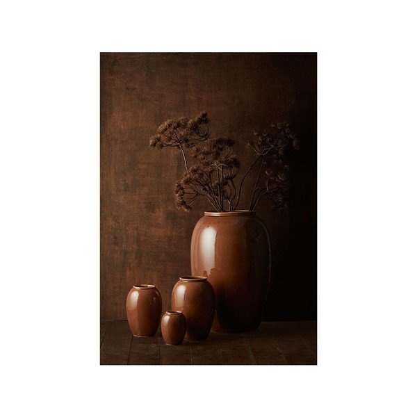 Tamsiai oranžinės spalvos molinė vaza Bitz, aukštis 25 cm-image-4