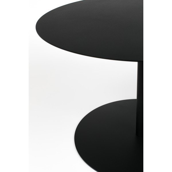 Juodos spalvos iš metalo apvalios formos kavos staliukas ø 60 cm Snow – Zuiver-image-3