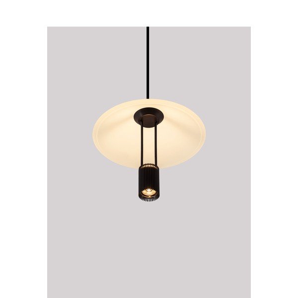 Matinės juodos spalvos iš aliuminio kabantis šviestuvas LED ø 22 cm su gaubtu iš akrilo stiklo Anafi – Nova Luce-image-2