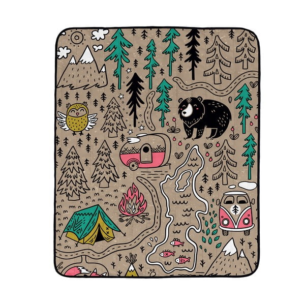 Pikniko antklodė Butter Kings Camping, 180 x 145 cm