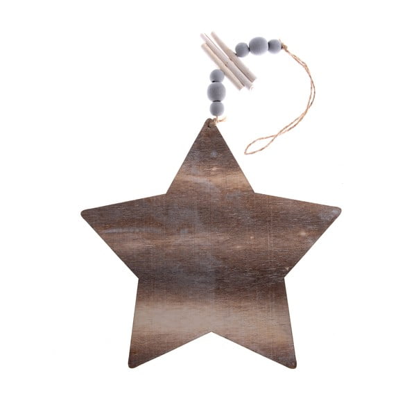 Dakls medinis žvaigždės formos pakabinamas papuošalas, 22,5 cm ilgio