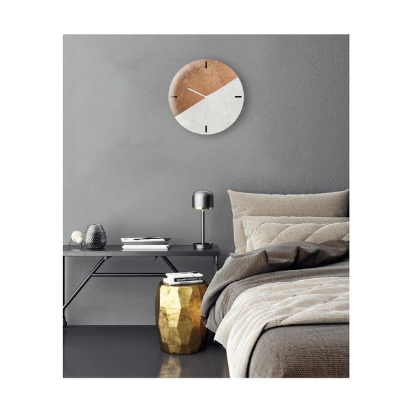 Stiklinis sieninis laikrodis Styler Half Coper, ø 30 cm-image-2