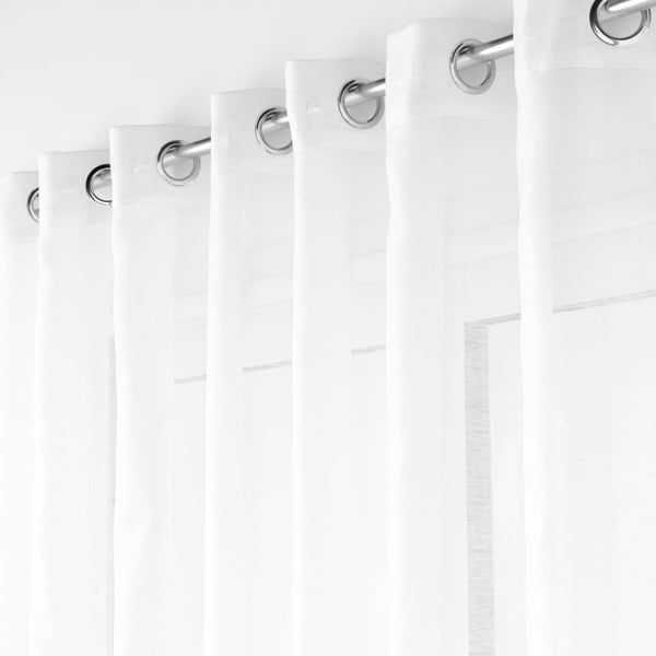 Baltos spalvos iš šydo permatoma užuolaida 300x240 cm Lissea – douceur d'intérieur-image-2
