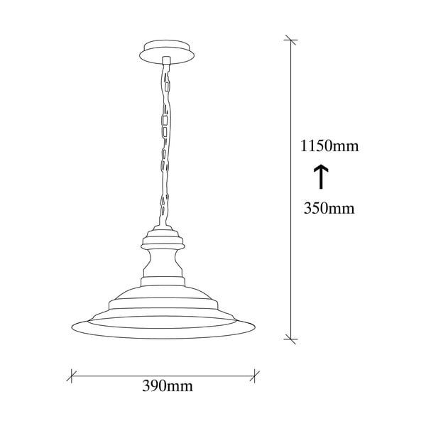 Bronzinės spalvos kabantis šviestuvas ø 39 cm su metaliniu gaubtu Obyla – Opviq lights-image-4