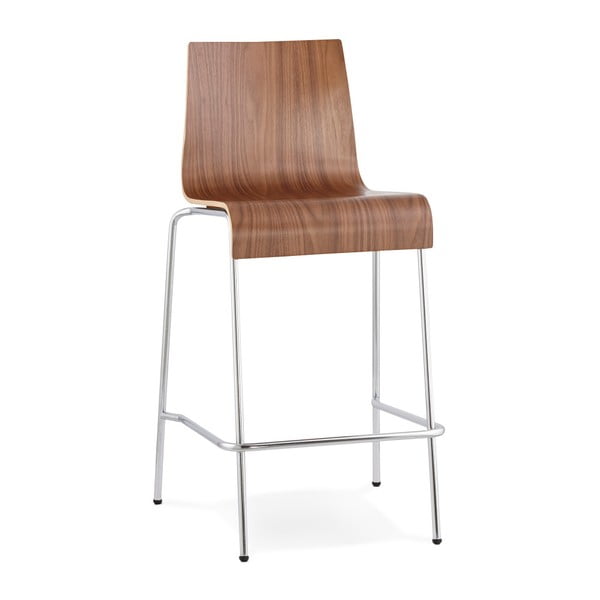 "Kokoon Cobe" baro kėdė su sėdyne iš riešutmedžio, sėdynės aukštis 65 cm