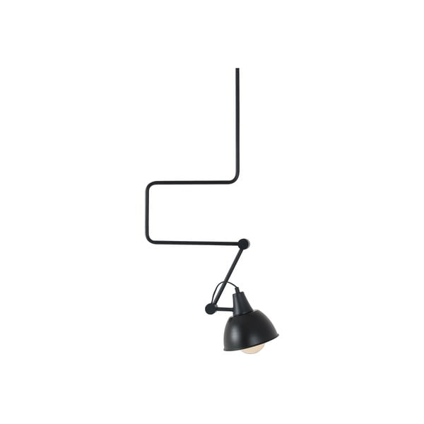 Juodas pakabinamas šviestuvas su metaliniu gaubtu 90x90 cm Coben - CustomForm