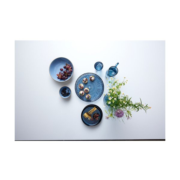 Juodos spalvos/mėlynos spalvos desertinė iš akmens masės lėkštė ø 21 cm Gastro Dark Blue/Black – Bitz-image-2