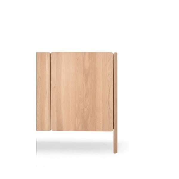 Natūralios spalvos iš ąžuolo masyvo šoninė spintelė 220x85x42 cm Dvor – Gazzda-image-1