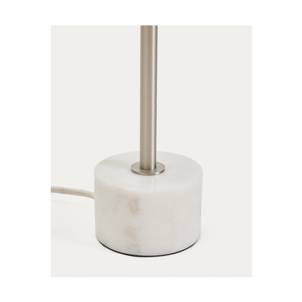 Sidabrinės spalvos iš metalo stalinis šviestuvas (aukštis 32,5 cm) Lynor – Kave Home-image-4