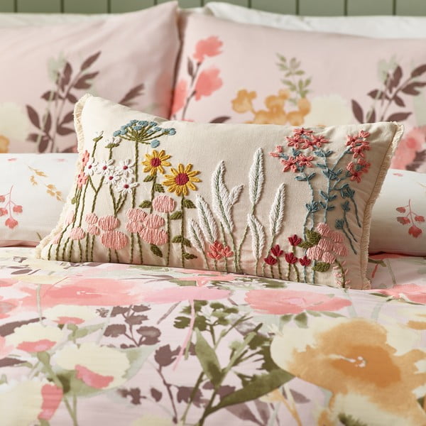 Iš medvilnės dekoratyvinė pagalvėlė 30x50 cm Countryside Floral – Catherine Lansfield-image-1