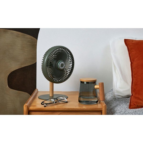 Žalias stalinis šviestuvas su nuotolinio valdymo ventiliatoriumi (aukštis 26 cm) Beyond - Gingko-image-3