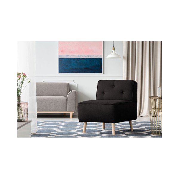 Juodas fotelis "Kooko Home Lounge-image-1