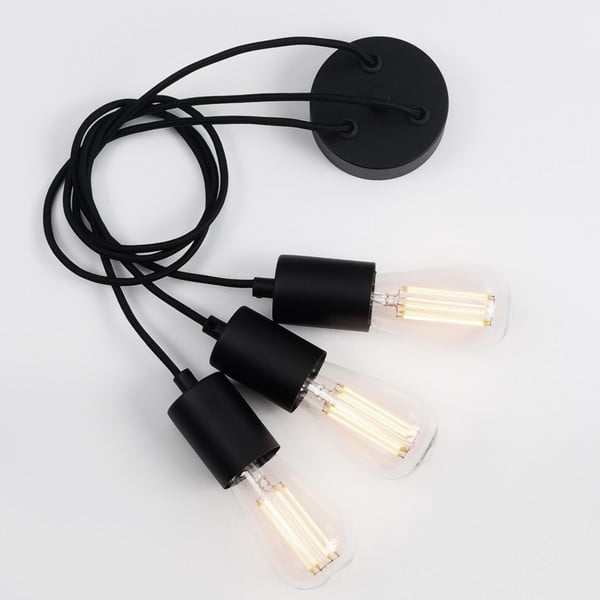 Juodas trijų šakų pakabinamas šviestuvas Sotto Luce Cero Basic-image-4