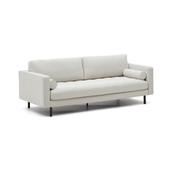 Pilkai smėlinės spalvos iš šenilinio audinio sofa 222 cm Debra – Kave Home-image-2