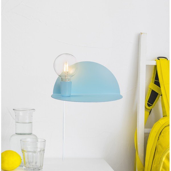 Mėlynas sieninis šviestuvas su lentyna Homemania Decor Shelfie-image-2