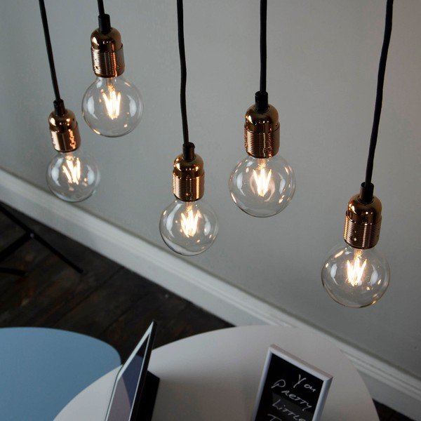 Penkių šakų pakabinamas šviestuvas su vario detalėmis Sotto Luce Uno-image-2