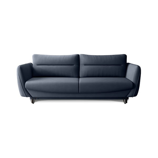 Mėlynos spalvos iš šenilinio audinio sulankstoma/su sandėliavimo vieta sofa 236 cm Silva – ELTAP