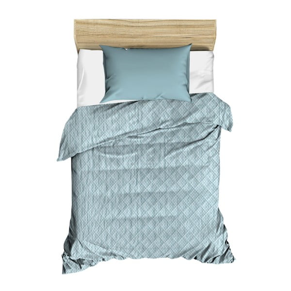 Šviesiai mėlyna dygsniuota lovatiesė "Amanda", 160 x 230 cm
