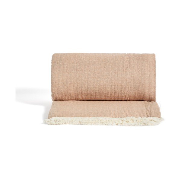 Rausvos spalvos iš muslino vaikiškas pledas 130x170 cm Nafine – Kave Home