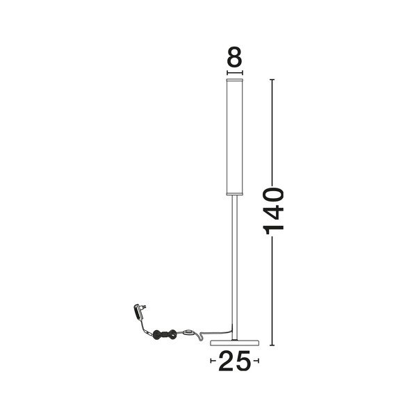 Baltos spalvos/žalvario spalvos pastatomas šviestuvas LED su marmuro dekoru (aukštis 140 cm) Nolia – Nova Luce-image-2