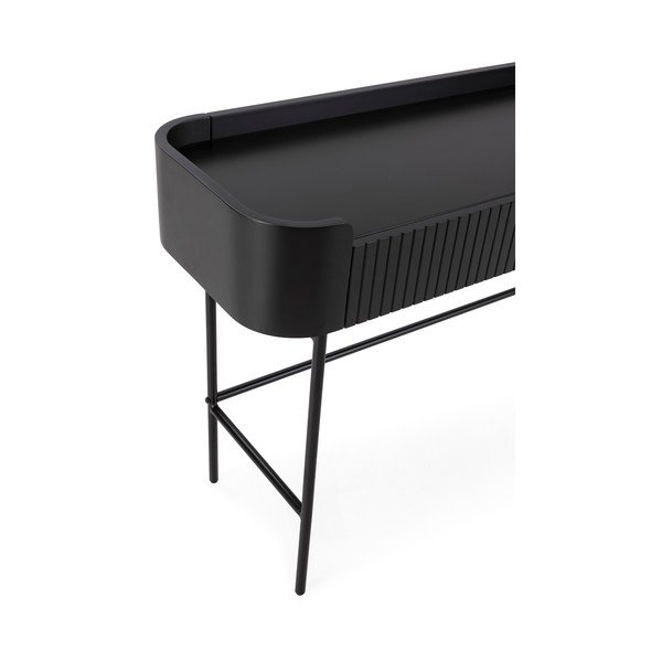 Juodos spalvos konsolinis staliukas 40x120 cm Willa – MOME-image-4
