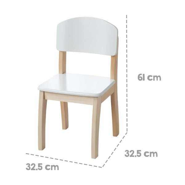 Baltos spalvos vaikiška kėdė – Roba-image-2