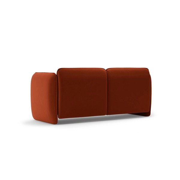 Raudonos plytų spalvos sofa iš velveto 168 cm Georgia – Micadoni -image-3
