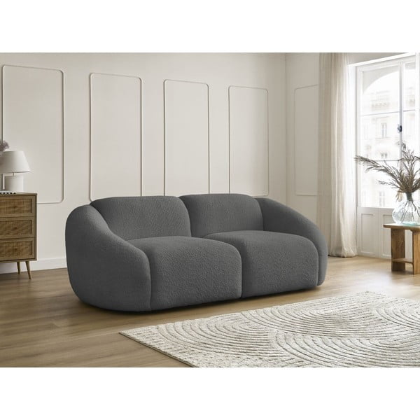 Iš boucle sofa pilkos spalvos 230 cm Tina – Bobochic Paris-image-4