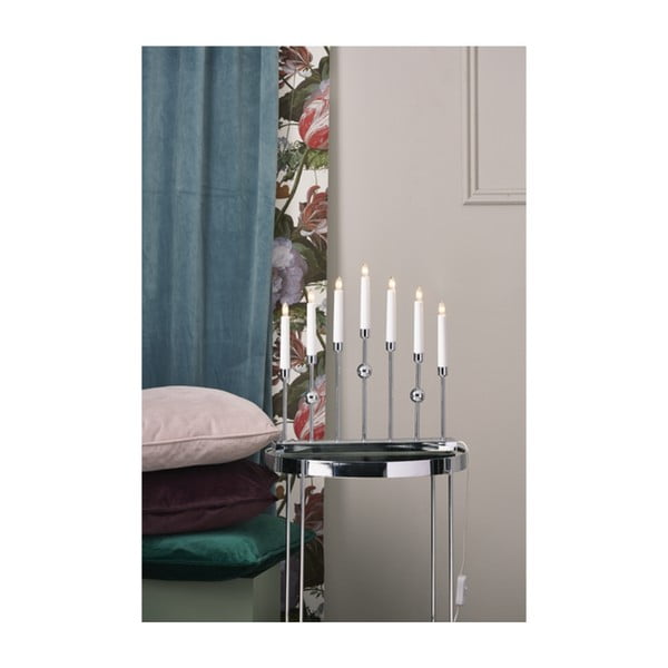 Sidabrinė žvakidė Star Trading Gustavo, aukštis 37 cm-image-2