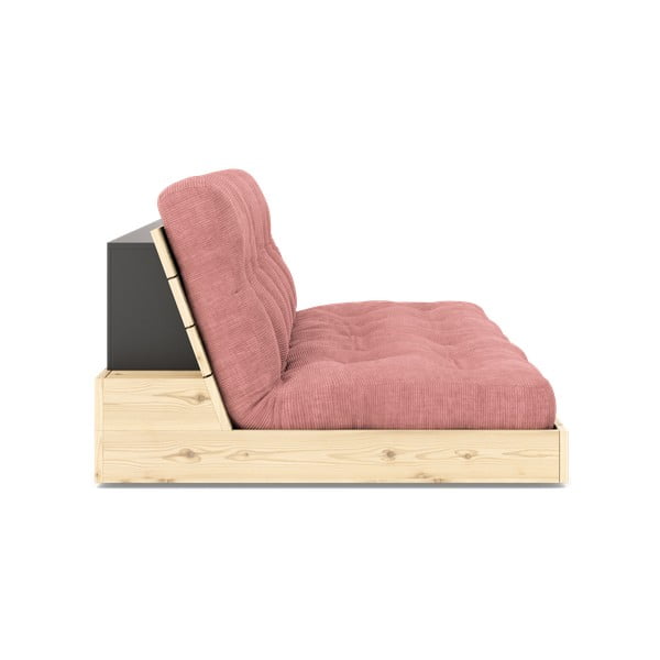 Sulankstoma sofa iš kordinio velveto rožinės spalvos 196 cm Base – Karup Design-image-3