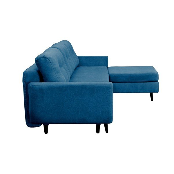 Turkio spalvos sofa-lova su juodomis kojomis Mazzini Sofas Hortensia, dešinysis kampas-image-2
