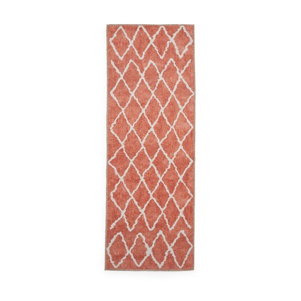 Skalbiamas oranžinės spalvos kilimas 76x230 cm Coral Orange – Think Rugs