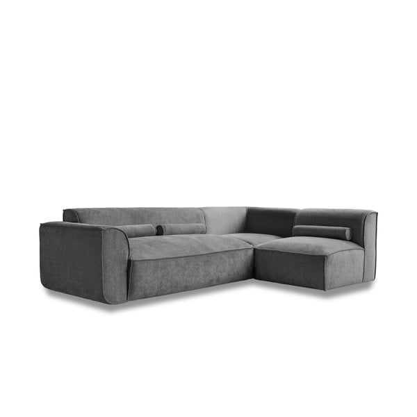 Kampinė sofa pilkos spalvos (su dešiniuoju kampu) Flex Felix – Miuform