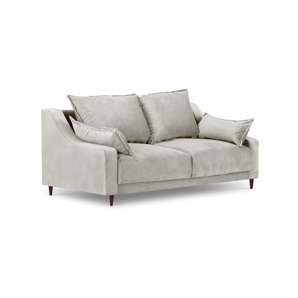 Smėlio spalvos aksominė sofa Mazzini Sofas Freesia, 150 cm-image-2