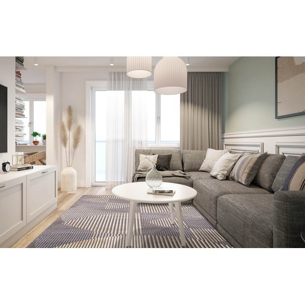 Kilimas iš vilnos pilkos spalvos 133x180 cm Shades – Agnella-image-1