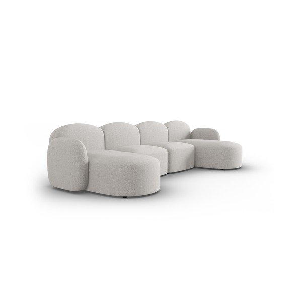 Kampinė sofa šviesiai pilkos spalvos Blair – Micadoni Home-image-2