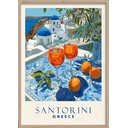 Spausdintas paveikslas su rėmeliu 50x70 cm Santorini – Styler