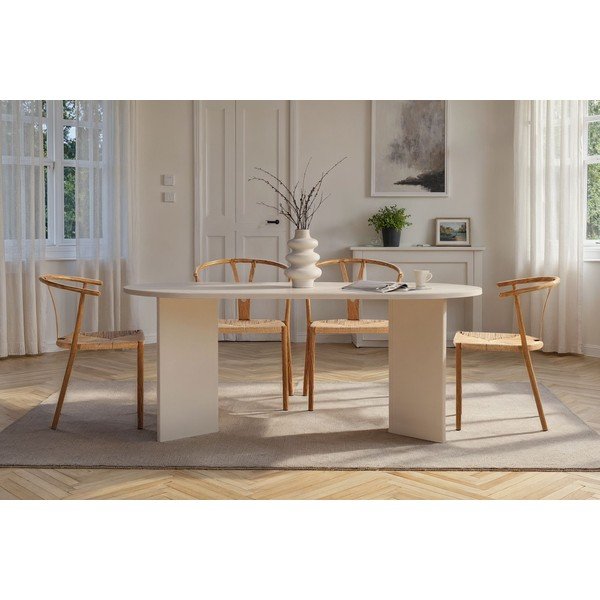 Pusiau blizgus valgomojo stalas 89,5x180 cm Sablin – Kalune Design-image-2
