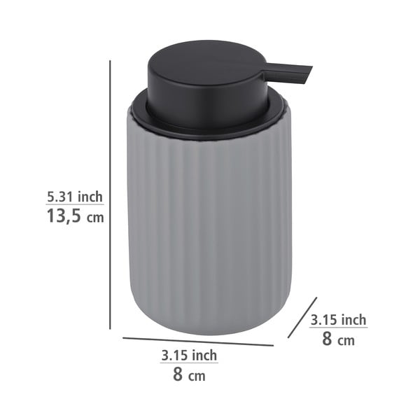 Pilkas keraminis muilo dozatorius Wenko Belluno-image-3