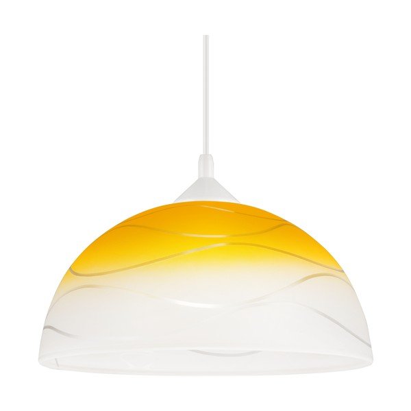 Kabantis šviestuvas geltonos spalvos ø 30 cm su stiklo gaubtu Sfera – LAMKUR-image-4