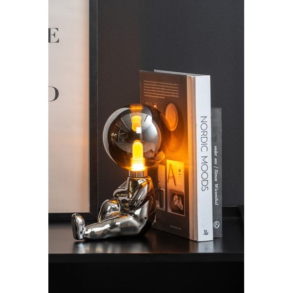 Sidabrinės spalvos vaikiška stalinė lempa Joey – Leitmotiv-image-1