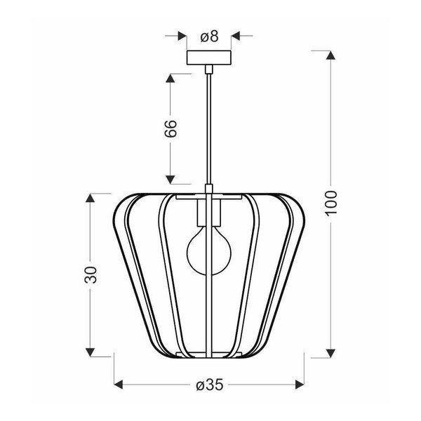 Juodo metalo pakabinamas šviestuvas ø 35 cm Jonas - Candellux Lighting-image-2