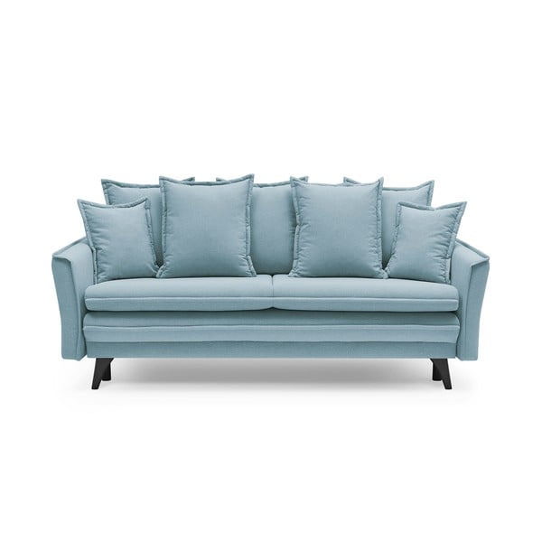 Šviesiai mėlyna sofa lova Bobochic Paris Seišeliai