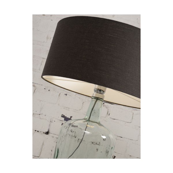 Stalo lempa su tamsiai pilku atspalviu ir perdirbto stiklo struktūra Good&Mojo Murano, ⌀ 30 cm-image-1