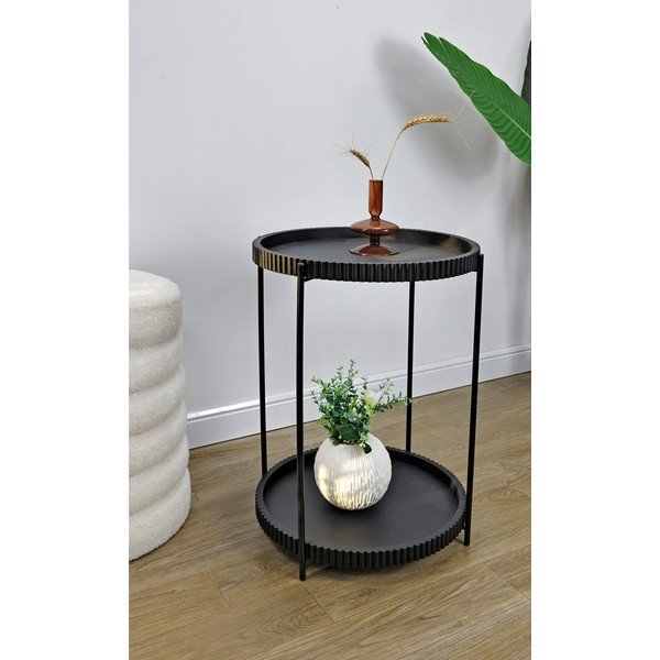 Iš metalo apvalios formos šoninis stalas ø 42 cm Herdys – Yes Everyday-image-1