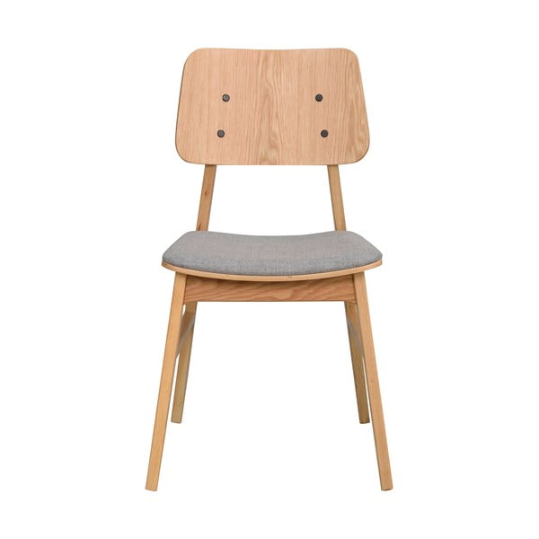 Šviesiai ruda valgomojo kėdė su šviesiai pilka sėdyne Rowico Nagano-image-2