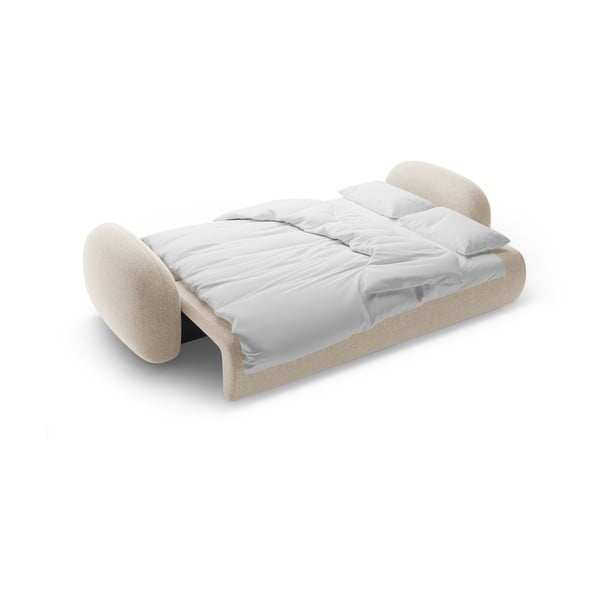 Smėlio spalvos iš šenilinio audinio sulankstoma/su sandėliavimo vieta sofa 262 cm Tonale – Cosmopolitan Design-image-4
