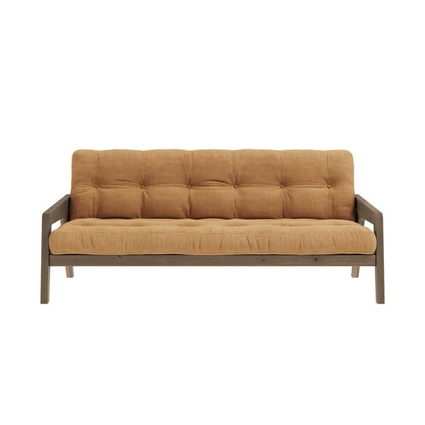 Garstyčių spalvos sofa lova 204 cm Grab Carob - Karup Design